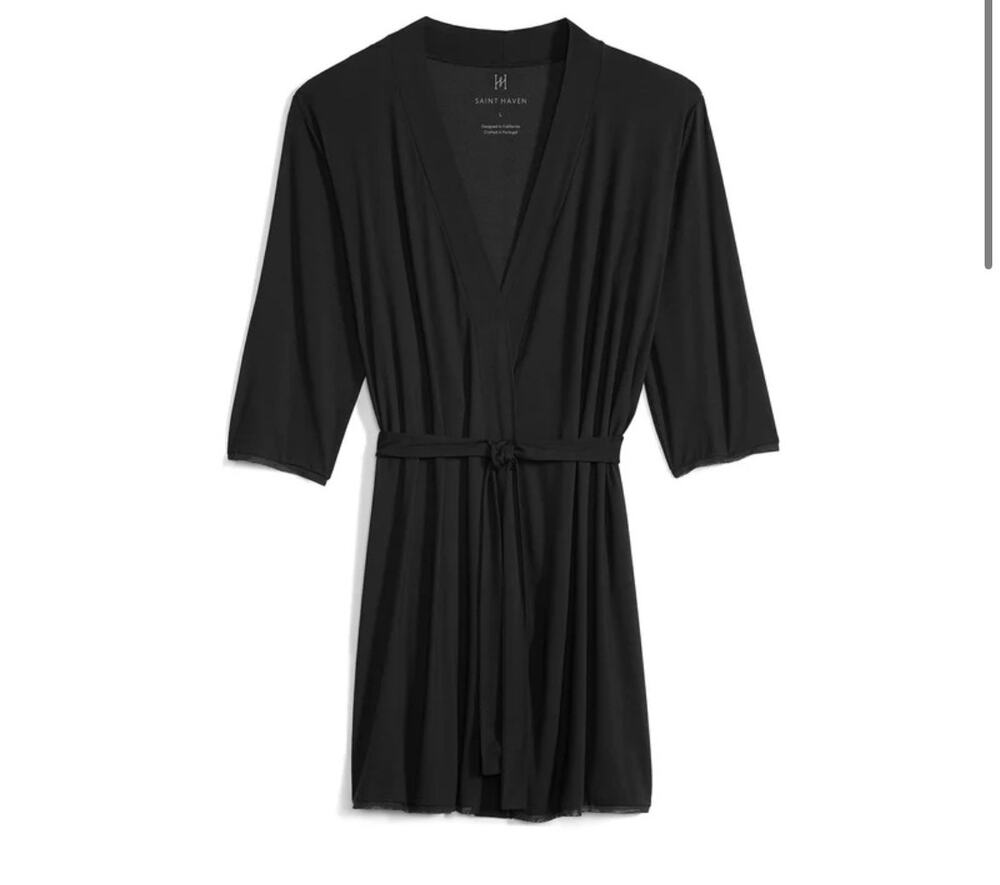 Safe Haven Cotton Loungewear Robe Soft Cozy Relaxed Homewear S Minimalist
